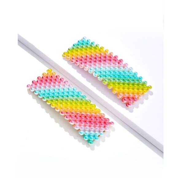 Rainbow Hair Clips   *2/12$ - Picture 1 of 6